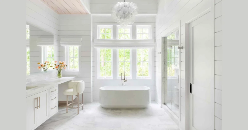 Classic White Shiplap Accent Wall
