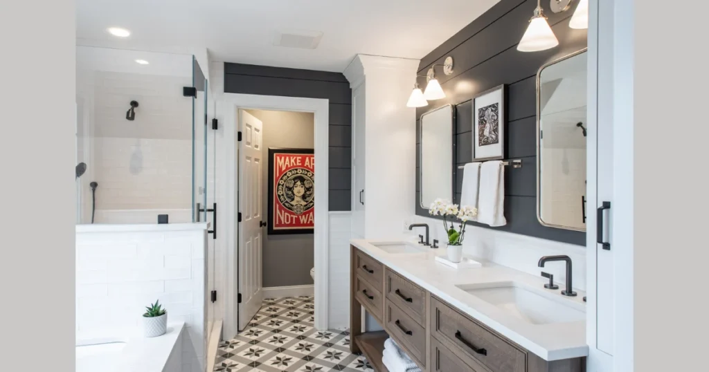 Painted Shiplap in a Bold Color