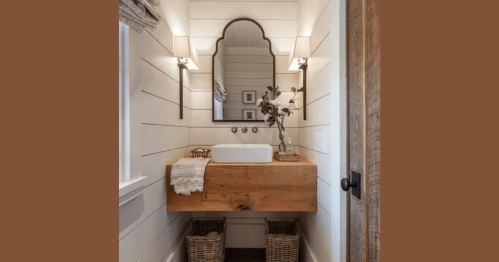 Shiplap in a Small Powder Room