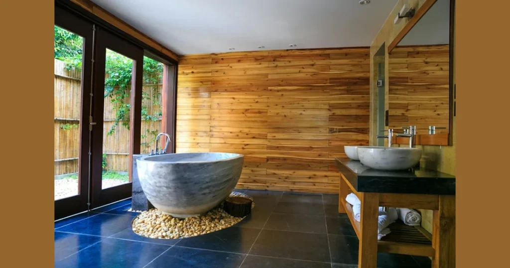 Wooden Panel Accent Wall for a Warm and Natural Feel