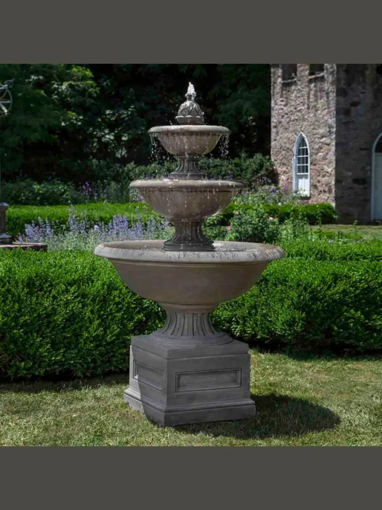 Ornate Cast Aluminum Tiered Fountains