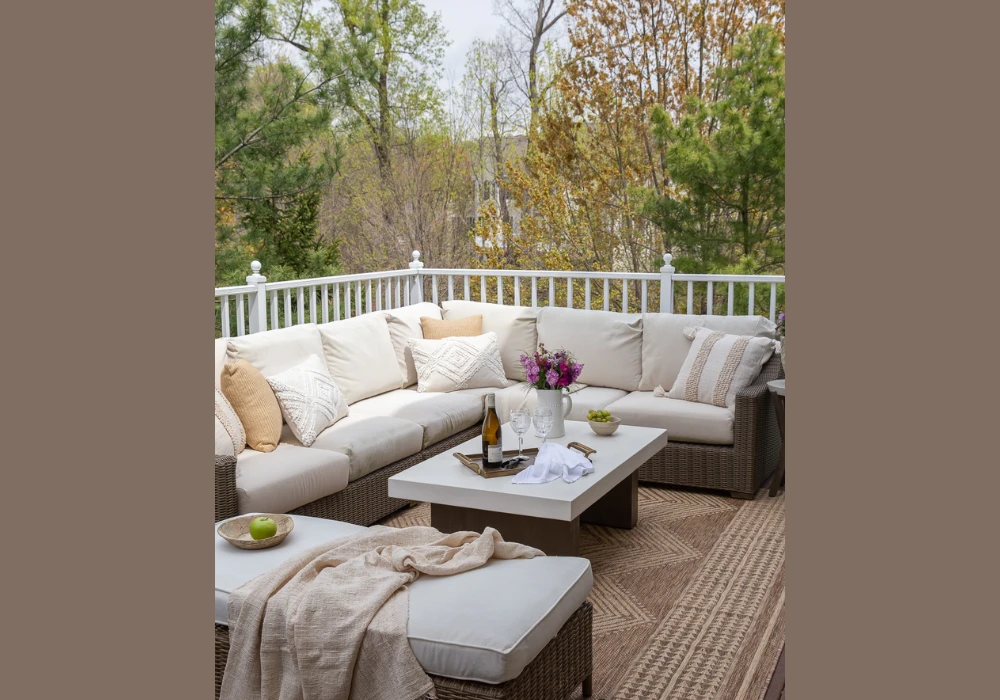 Ottoman Style Balcony Table Ideas for Multi-Purpose Comfort