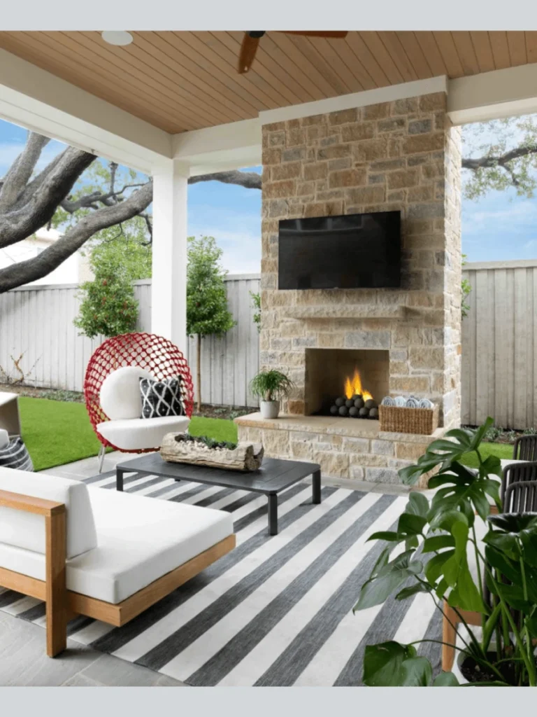 Outdoor Porch Fireplaces