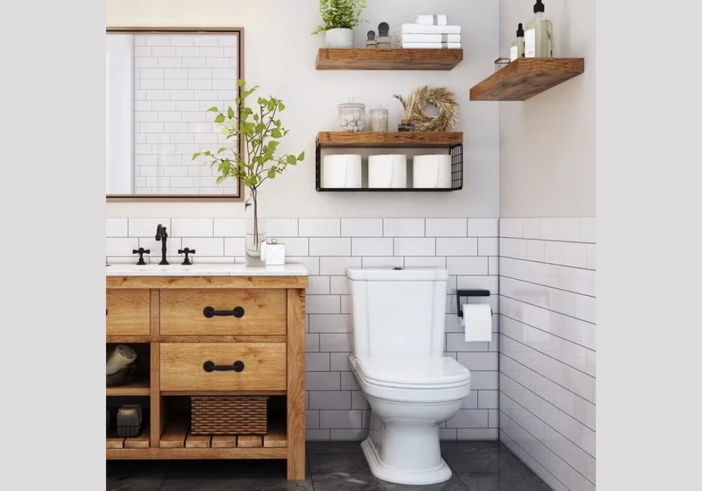 Over-the-Toilet Shelves for Extra Storage