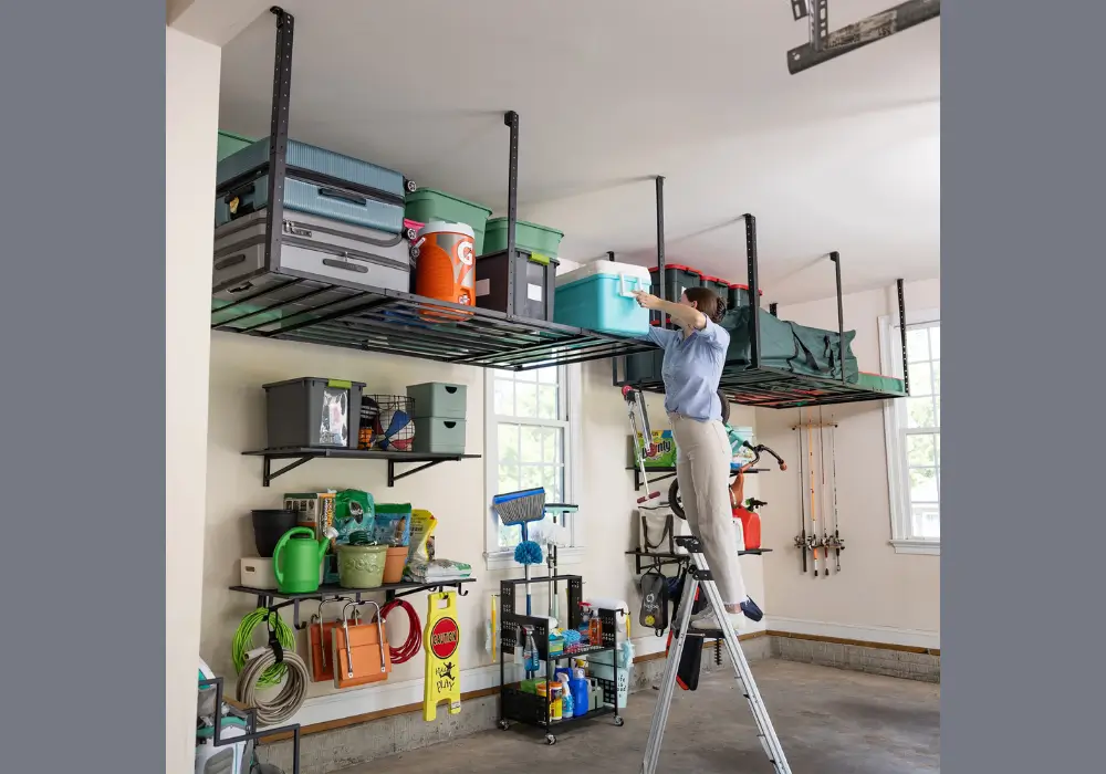 Overhead Garage Shelving for Bulk Items