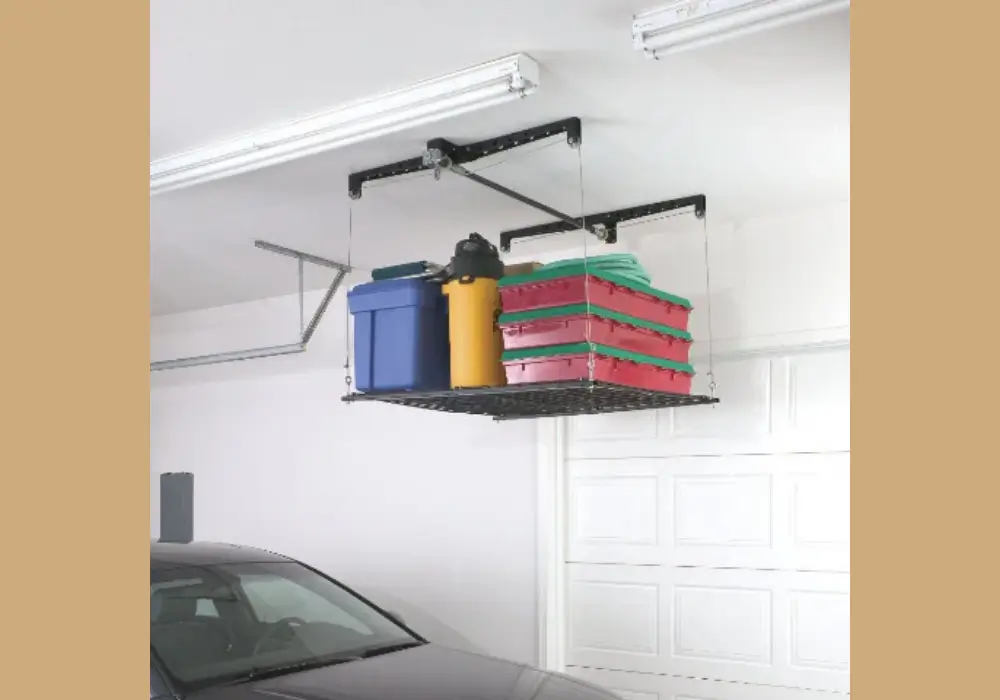 Overhead Garage Storage with Pulley System