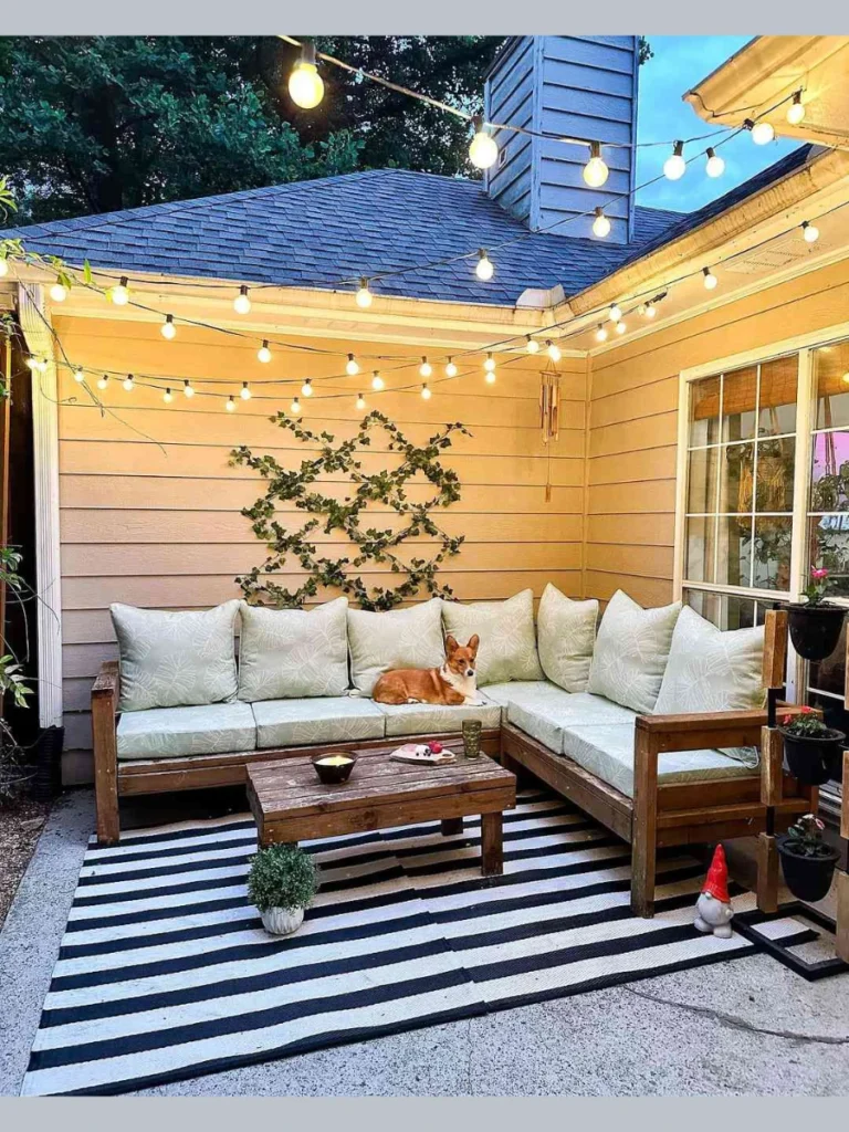 Overhead Porch String Lighting