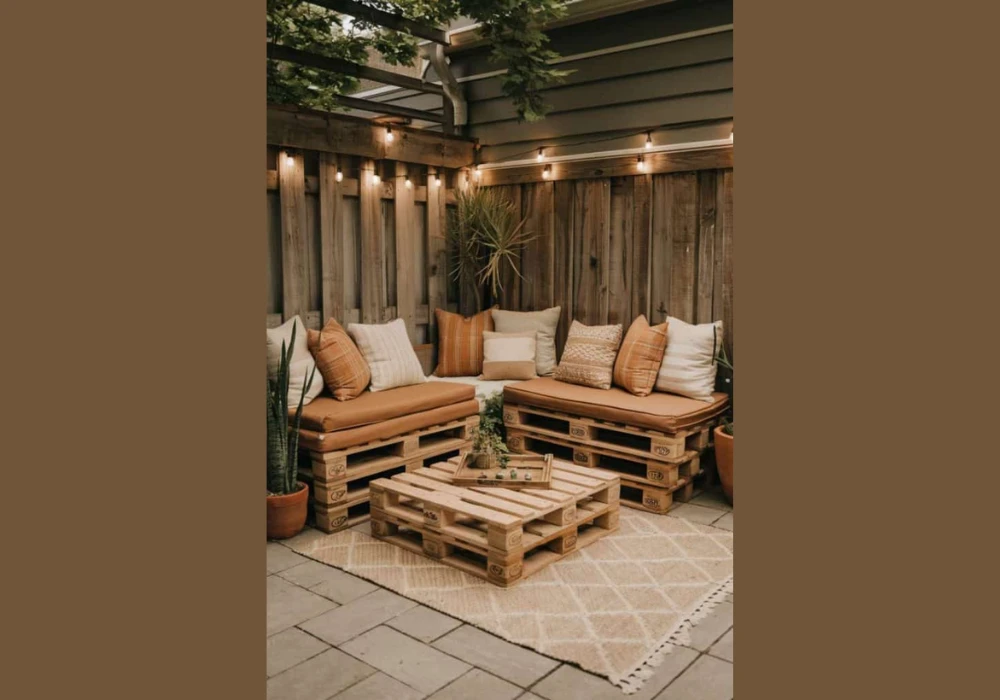 Pallet Seating for Budget-Friendly Setup