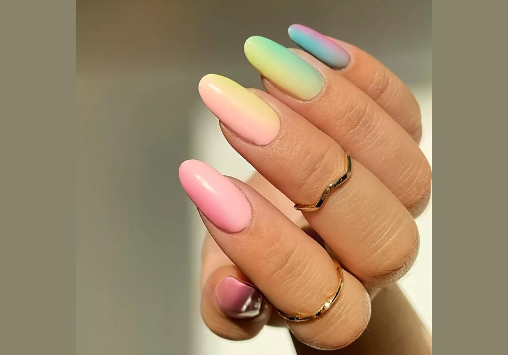 Pastel Ombre Summer Nails