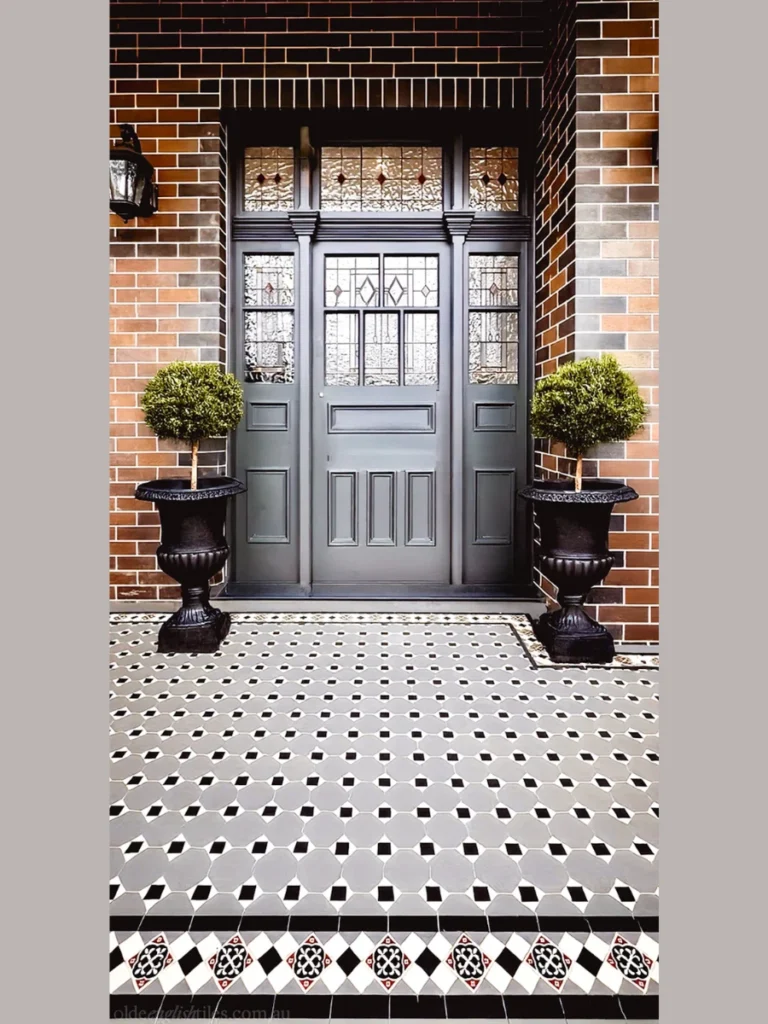 Patterned Victorian Porch Tile Ideas