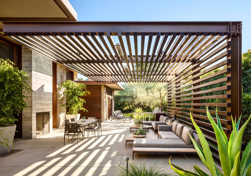 Pergola Seating for Shade and Structure