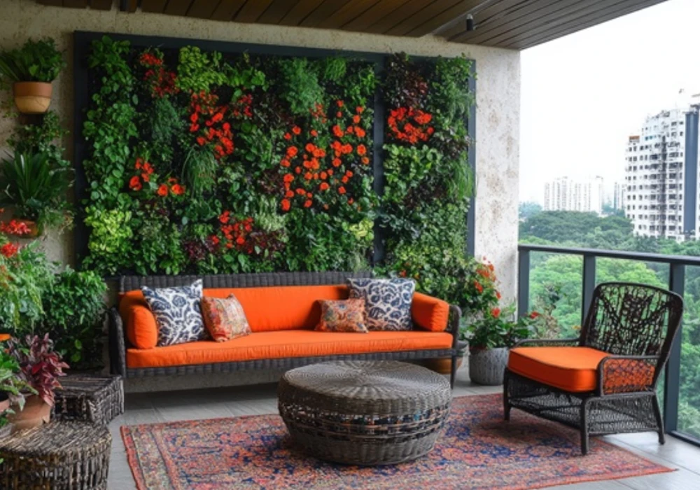 Planter-Integrated Balcony Table Ideas for Green Corners