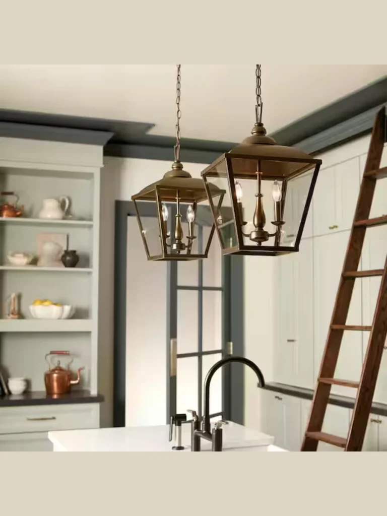 Polished Brass Lanterns For A Traditional Entryway