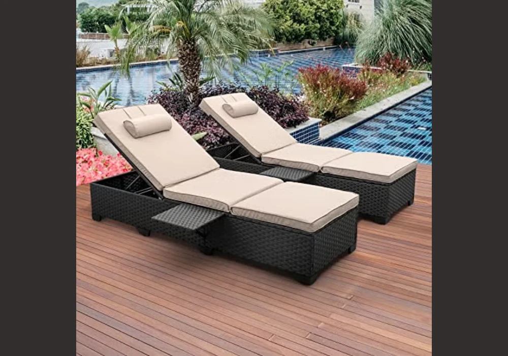 Poolside Lounge Chairs for Sun Relaxation