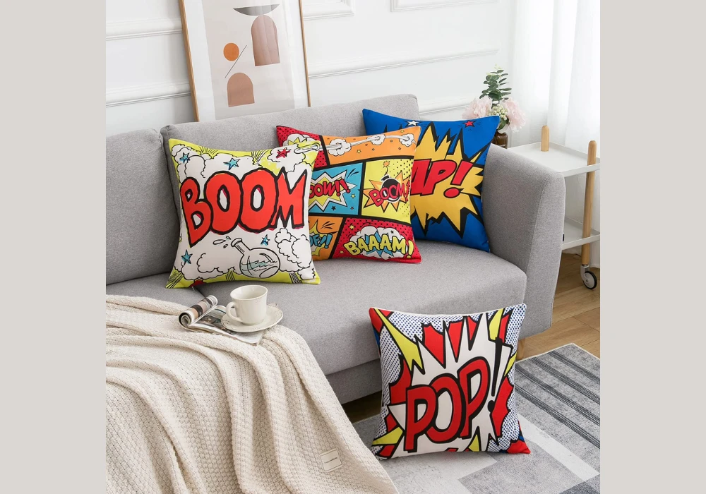 Pop Culture Funky Throw Pillow Ideas for Trend Lover