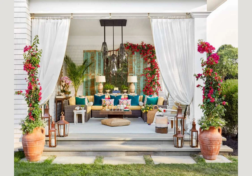 Porch Curtain Summer Front Porch Decor Ideas for Shade and Privacy