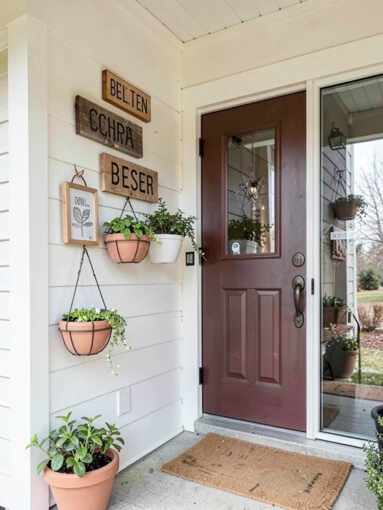 Porch Wall Decor Ideas for Entrance Beauty