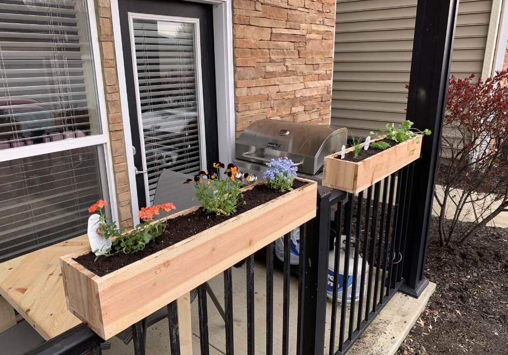 Railing Planter Boxes for Balcony Edge Gardening