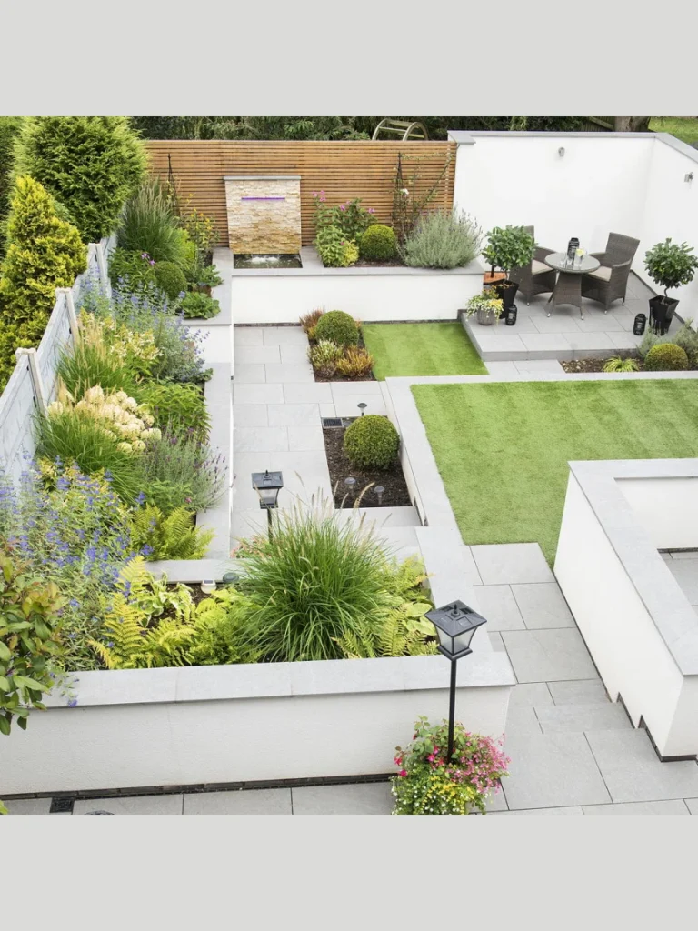 Raised Stone Planter Borders