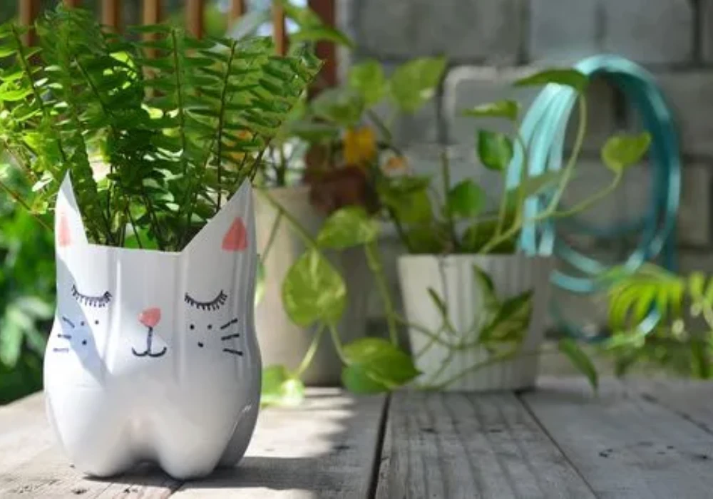 Recycled Bottle Flower Vase Craft for Eco-Friendly Decor