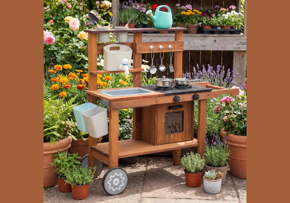 Recycled Container Mud Kitchen for Summer Play