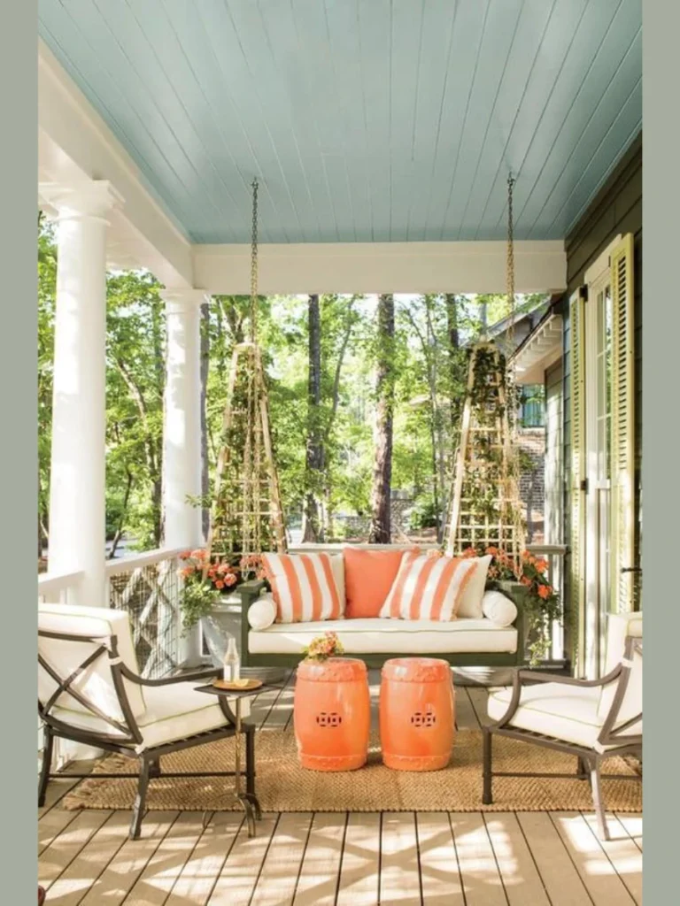 Refreshing the Porch Ceiling with Paint