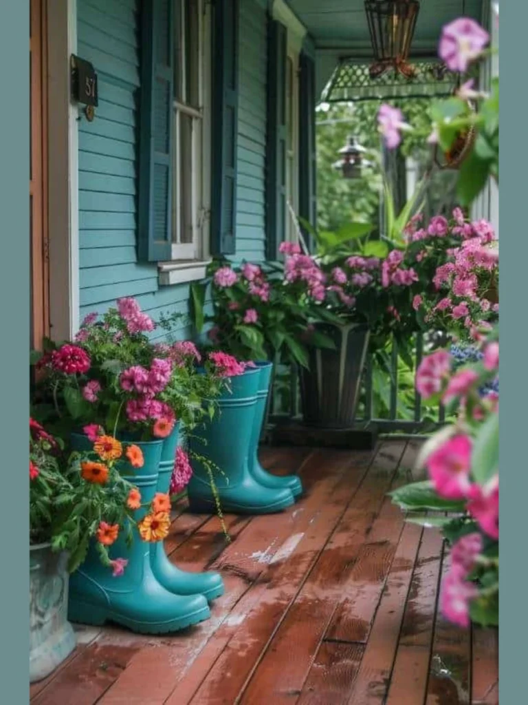 Repurposed Vintage Rain Boots
