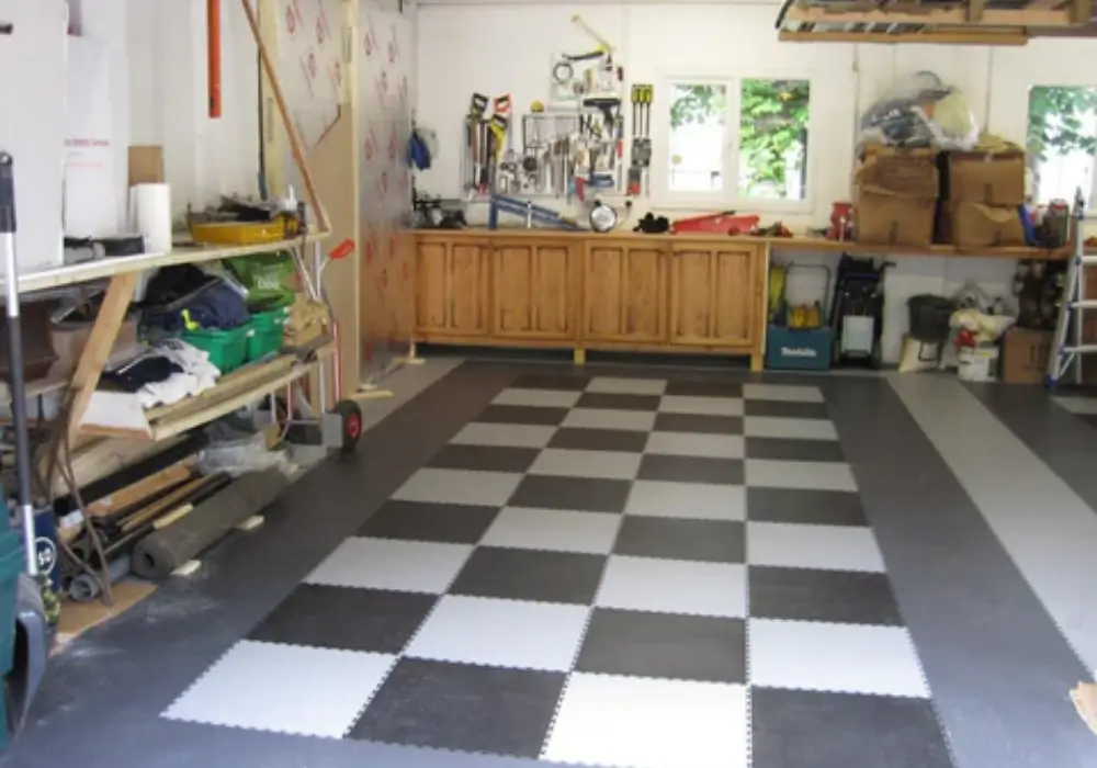 Rubber Garage Flooring Tiles