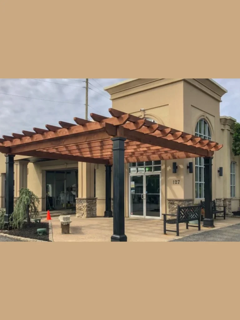 Rustic Rough Sawn Timber Pergola