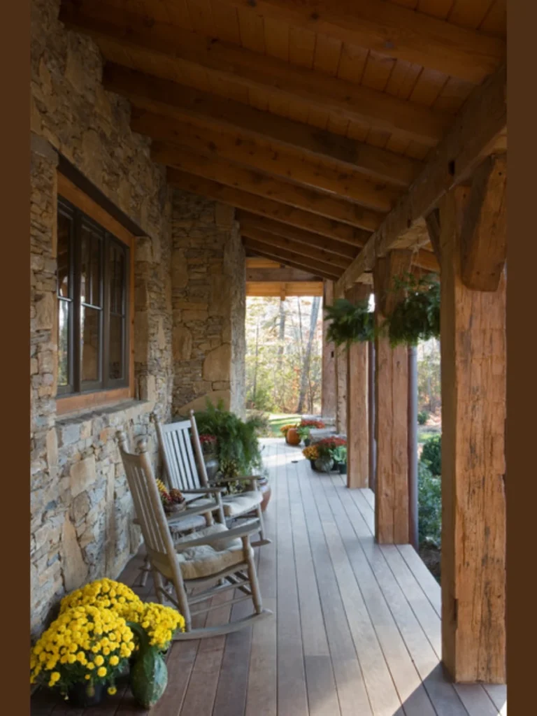 Rustic Stone and Timber Porches