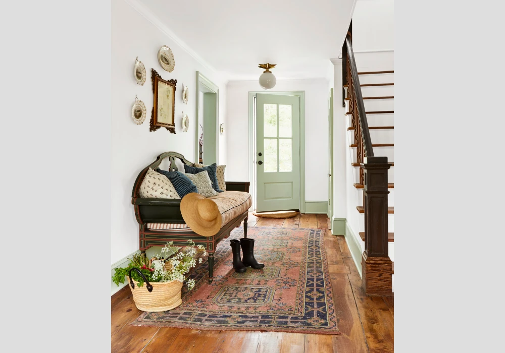 Rustic Summer Entryway Decor Setup