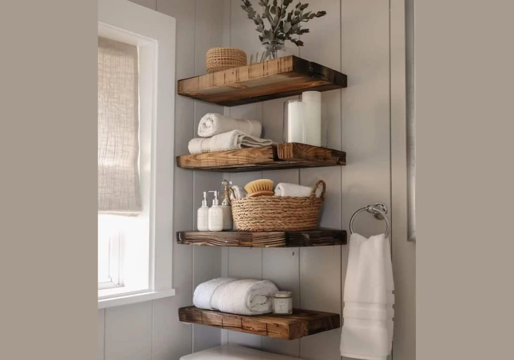Rustic Wooden Shelves for a Natural Vibe