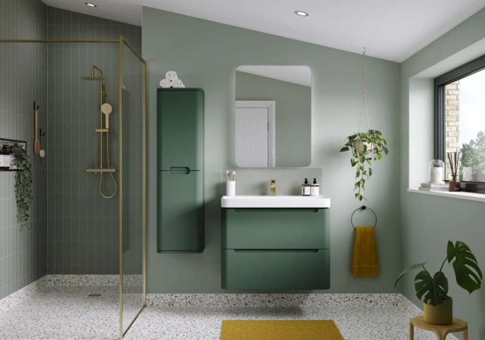 Sage Green Bathroom Wall Color for Calm Natural Feel