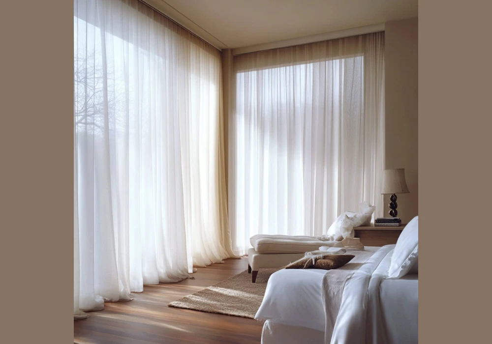 Sheer Canopy or Light Drapes for a Soft Cozy Feel