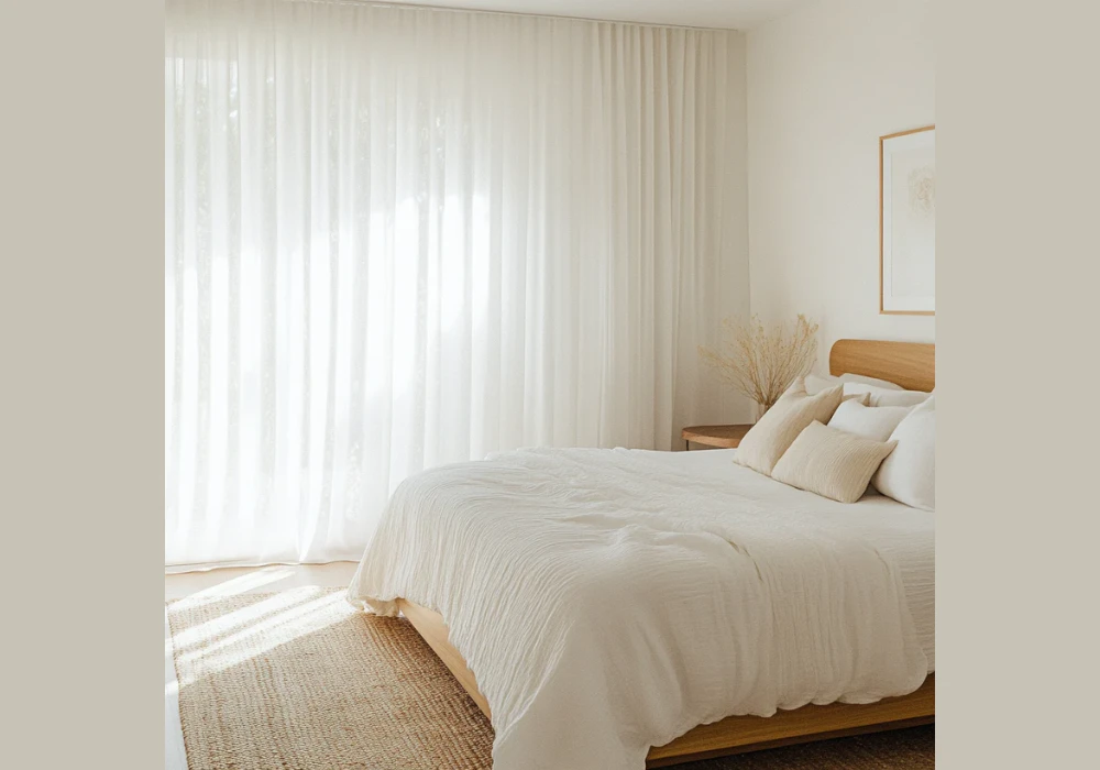 Sheer Curtains for Natural Light in Summer Bedroom Ideas