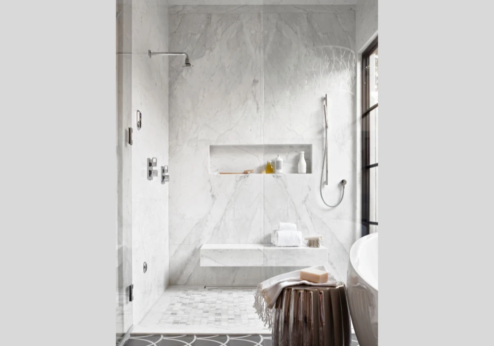 Shower with Built-In Wall Niche