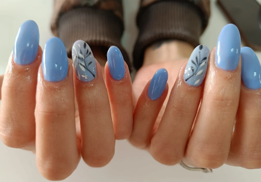 Sky Blue Acrylic Nails
