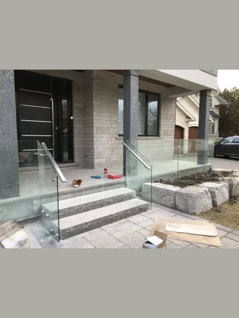 Sleek Glass Panel Railing