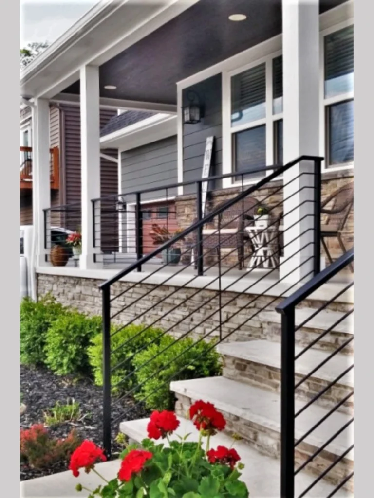 Sleek Horizontal Black Aluminum Bars