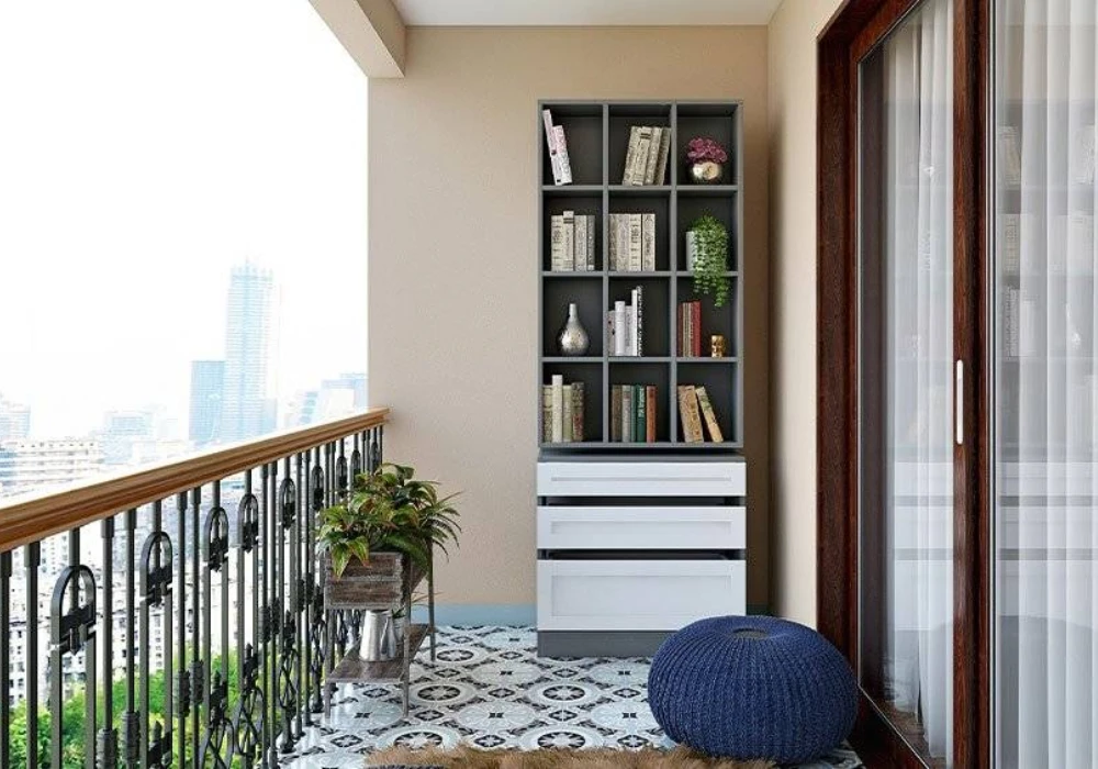 Small Balcony Design with Space Saving Furniture