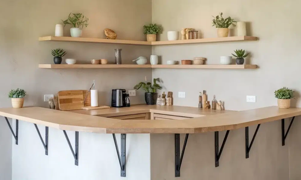 Small Wall-Mounted Kitchen Bar Idea