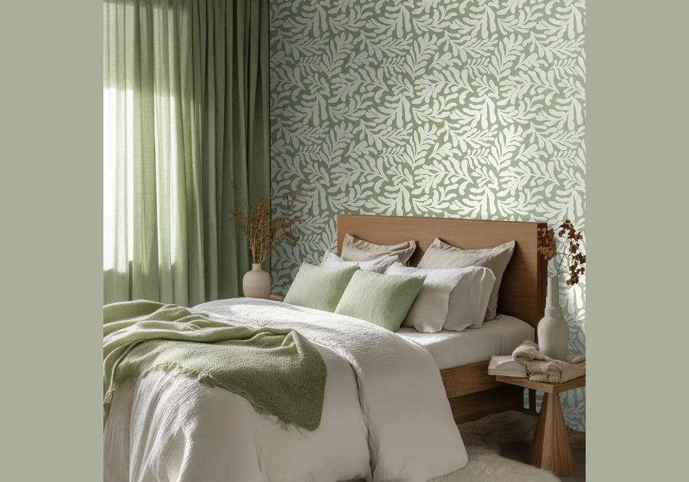 Soft Abstract Wallpaper Ideas for Summer Bedroom Style