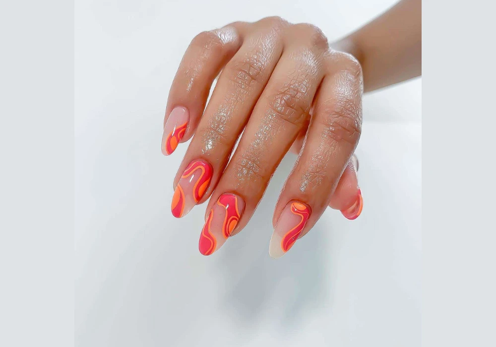 Soft Coral Summer Nails