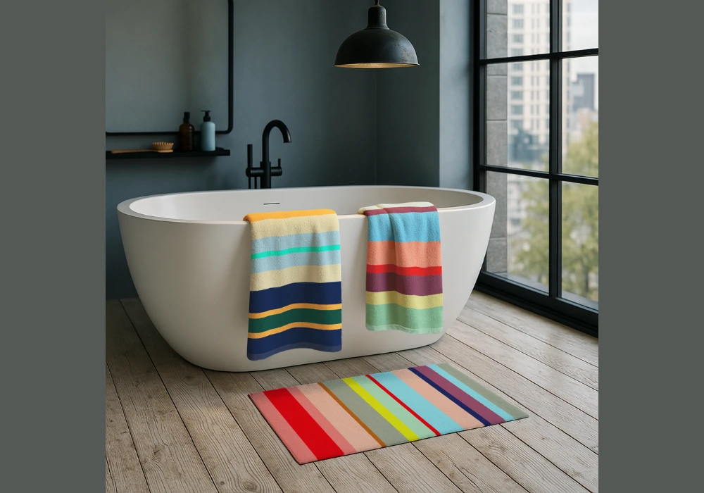 Summer Bathroom Textile and Fabric Updates