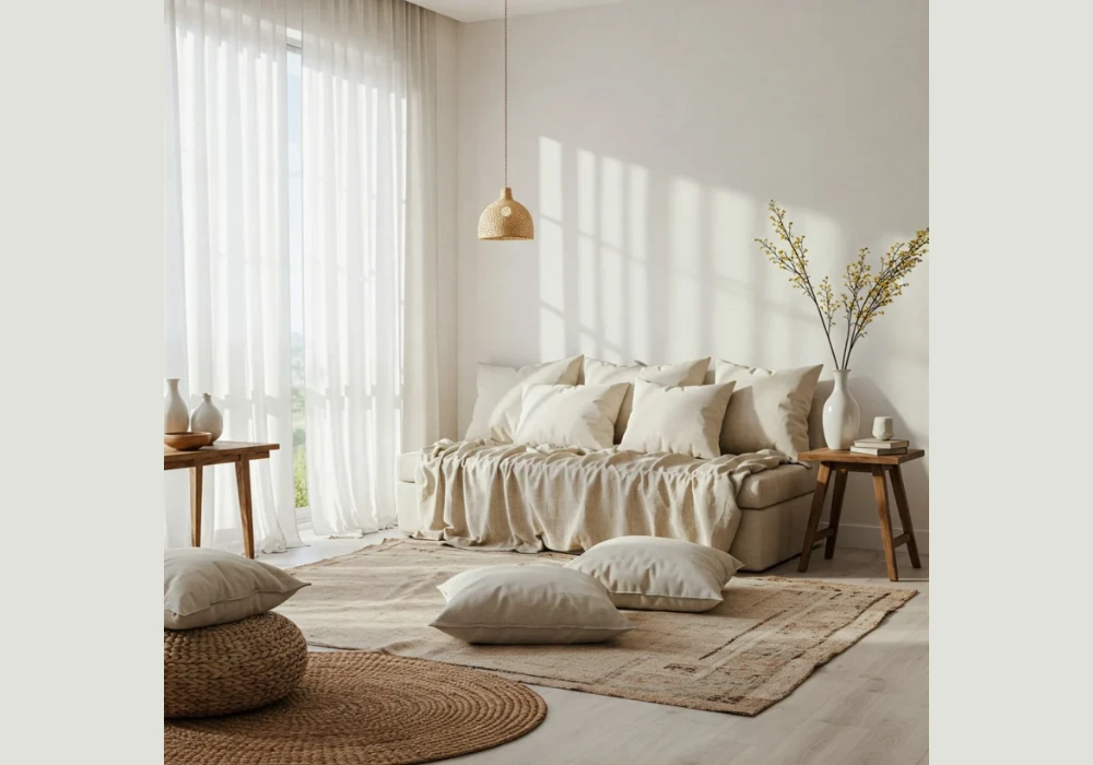 Summer Indoor Decoration Ideas with Seasonal Textile Changes