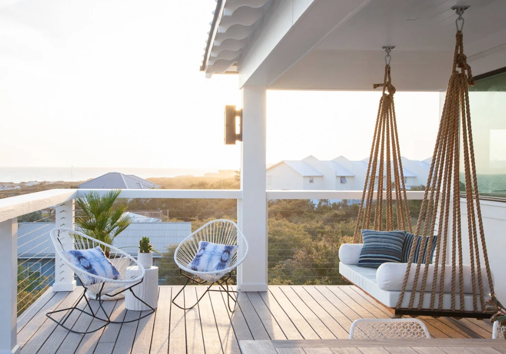 Summer Porch Ideas with Comfortable Swing or Hanging Chairs