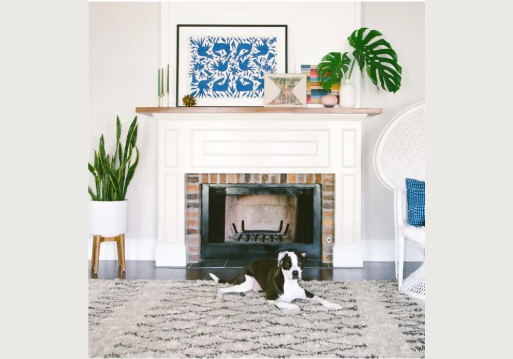 Summer mantel decor ideas with framed art and prints