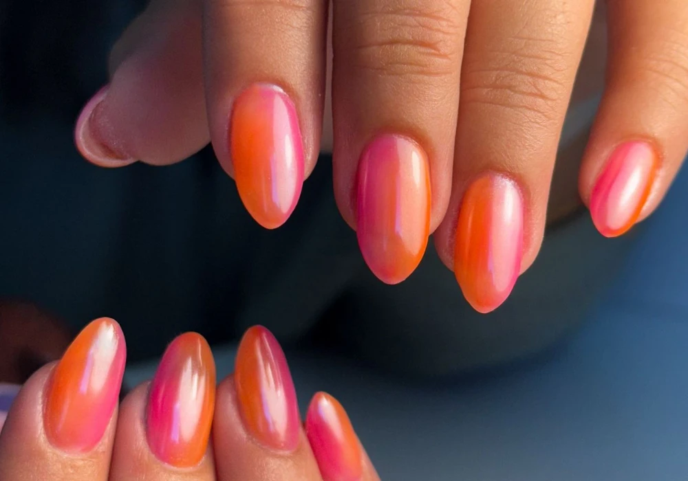 Sunset Gradient Summer Nails