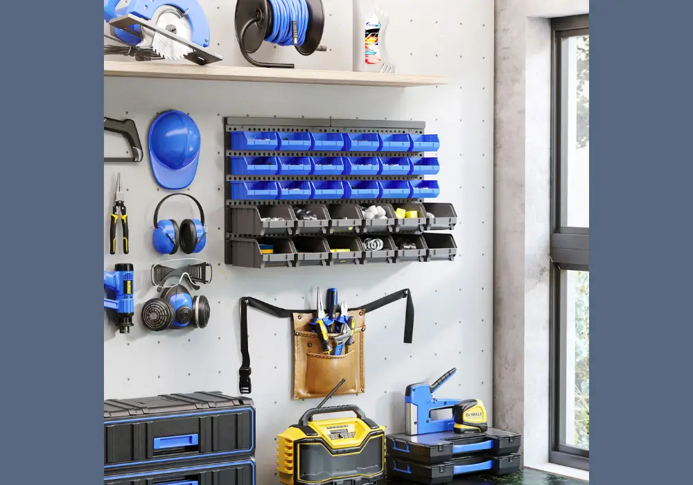 Suspended Tool Storage Bins