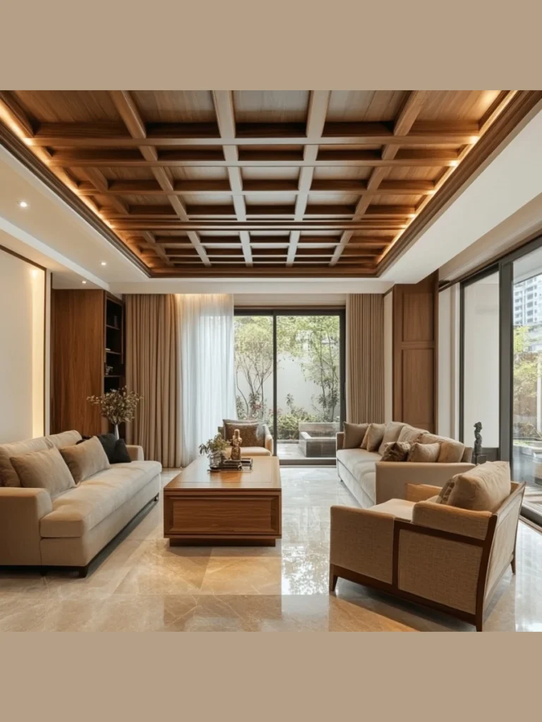 Symmetrical Double Tray Architectural Features